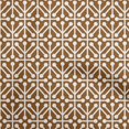 thumbnail image 1 of oneOone Rayon Brown Fabric Geometric Sewing Material Print Fabric By The Yard 56 Inch Wide, 1 of 5