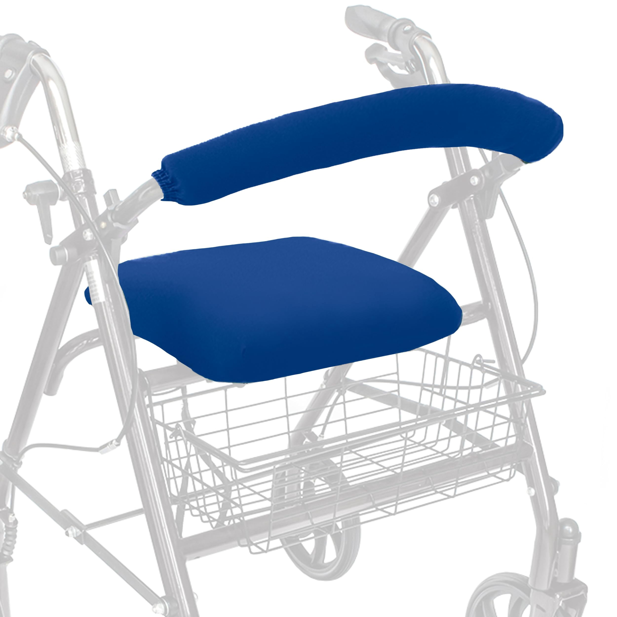 Top Glides Universal Rollator Walker Seat and Backrest Covers (Blue)