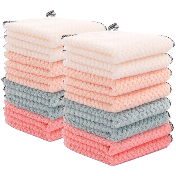 Shisuyan 16 Pcs Chiffon en Microfibre pour Nettoyage Quotidien de Cuisine