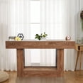 thumbnail image 2 of Yiwa Table Console Rustique de 63 Pouces, Table d'Entrée en Bois Style Ferme avec Base en U pour derrière le Sofa Ou l'Entrée, 2 of 7