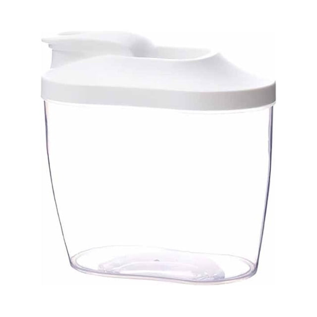 Wuztai Cereal Dispenser Storage Box, 1000ml/1500ml Large Capacity Kitchen Food Container, Transparent Plastic Grain Rice Container for Pantry Refrigerator Organization