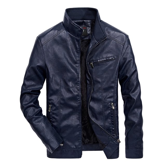 Mens Jacket Winter Mens Autumn And Winter Casual Baseball Uniform Leather Jacket Leather Jacket