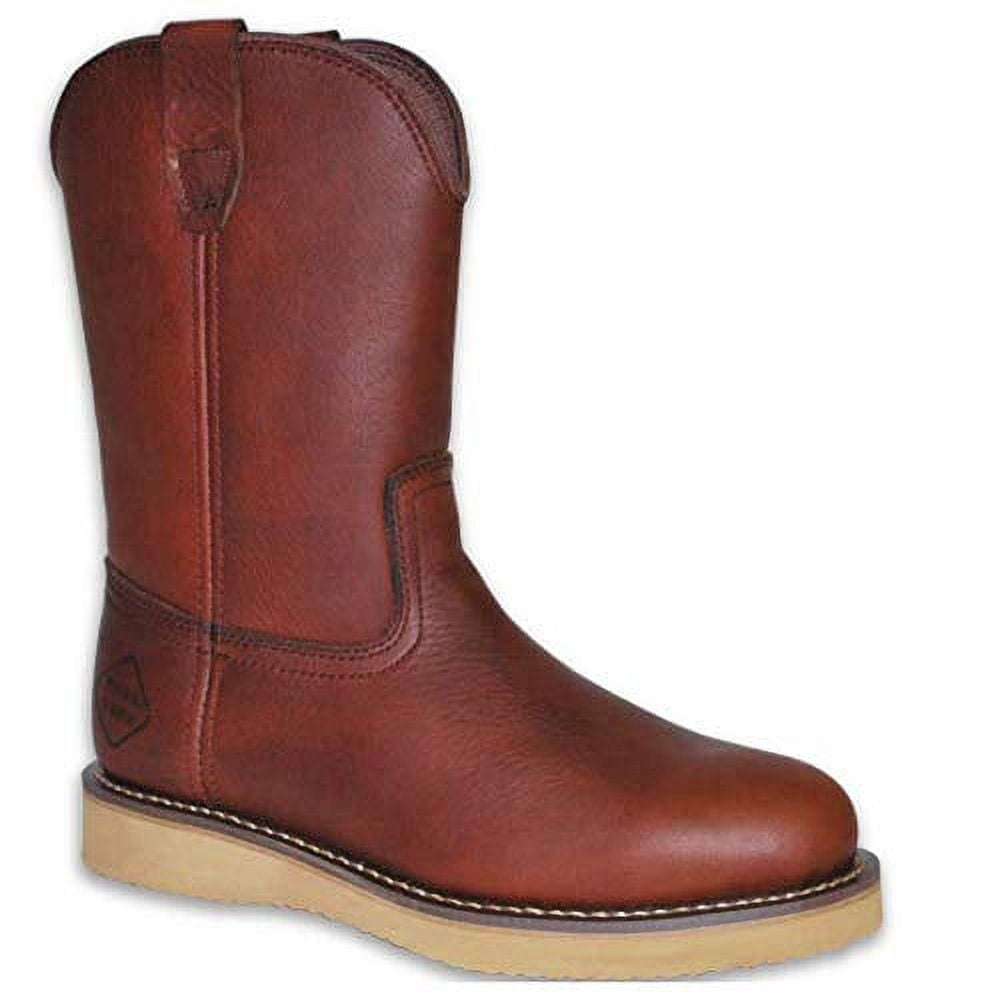 WORK ZONE Bottes de Travail à Enfiler à Embout d'Acier pour Hommes 10 Po Brun Foncé - S997DBR