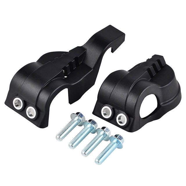 Youkk 2 Pcs Protection de Fourche en Plastique pour Moto avec Vis Incluses Mode Noir 1Set