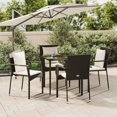 thumbnail image 1 of vidaXL 5 Piece Garden Dining Set with Cushions Black Poly Rattan, 1 of 5