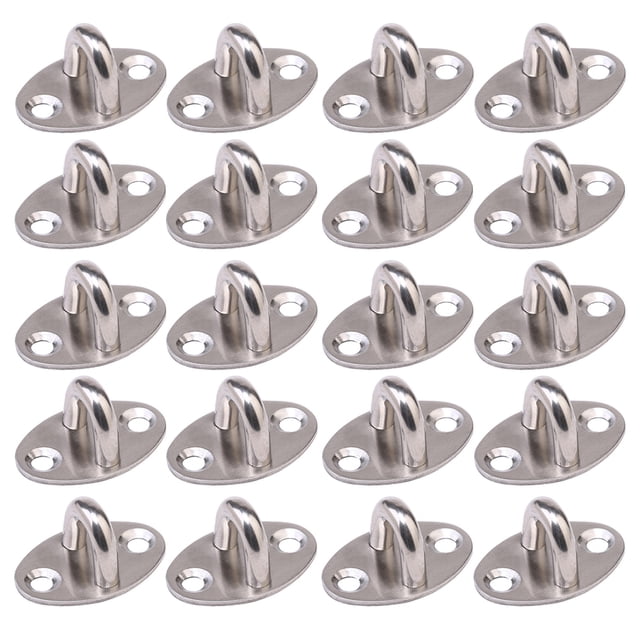 Miangastore 20 Pcs Crochets de Rangement en Acier Inoxydable Épaissis à Capacité de Charge avec Anneau de Traction Fixe