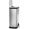 thumbnail image 3 of Simplehuman 50 Liter / 13 Gallon Rectangular StepTrash Can, Stainless Steel, 3 of 6