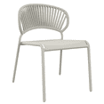 thumbnail image 2 of HOMETRENDS Elora Steel Outdoor Stacking Chair, Greige, 2 of 10