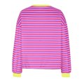 thumbnail image 5 of EQWLJWE Sweatshirts Oversize pour Femmes Coupe Ample, Sweatshirts Col Rond Clearance pour Femmes, Sweatshirts Tunice pour Femmes, Haut à Manches Longues à Rayures Décontracté et à la Mode pour Femmes, 5 of 5