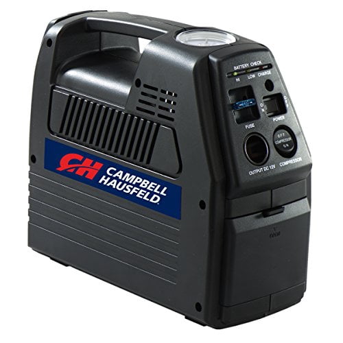 Portable 12 Volt Inflator, Rechargeable, Air Compressor for Tire Inflation, 230 PSI (Campbell Hausfeld CC2300)