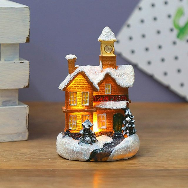 Decorations Luminous Small House Christmas Decorative Ornaments