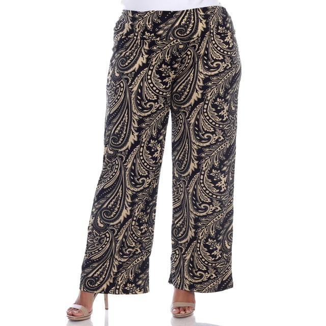 White Mark Women's Printed Palazzo Pants
