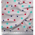 thumbnail image 1 of Soimoi Poly Georgette Fabric Square,Dot & Triangle Geometric Printed Craft Fabric by The Yard 52 Inch Wide, 1 of 3