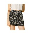 thumbnail image 2 of INSPIRE CHIC Women's Floral Printed Lace Trim Elastic Waist Shorts, 2 of 6