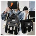 thumbnail image 2 of Sac à dos pour Femmes 5 en 1 en Nylon Imperméable Grande Capacité Sacs à dos de Rangement Pendentif Mignon Sac d'École Sacs à dos Multifonctions Sac à dos scolaire, 2 of 6