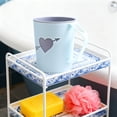 thumbnail image 4 of Small Plastic Cups, Brushing Cup Rinsing Cup Couple Toothbrush Holder with Handle Plastic Stacked Jar, 4 of 7