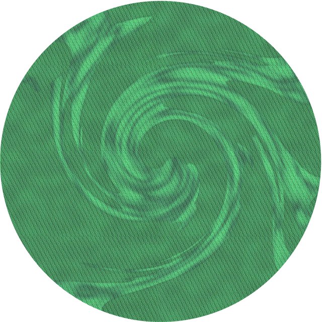 Ahgly Tapis Rond Lavable en Machine Intérieur Transitionnel Vert Néon, 6 Pieds Rond