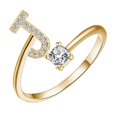 thumbnail image 1 of QIPOPIQ Clearance Rings Exquisite Fashion 26 English Alphabet Style Letter Fashion Copper Gifts for Her, 1 of 2