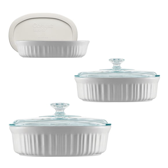 CorningWare® French White® 6 Piece Bakeware Oval Set