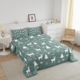 thumbnail image 3 of YST Merry Christmas Bedding Set Queen Size For Kids Snowflake Comforter Set For New Year With 2 Pillow Cases Xmas Tree Bedding Comforter Sets Deer Elk Cartoon Christmas Decor Animals Duvet Insert, 3 of 6
