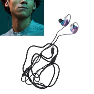 Sports Ecouteurs filaires, casques filaires de type C 0.75mm Portable à double broche pour la musique
