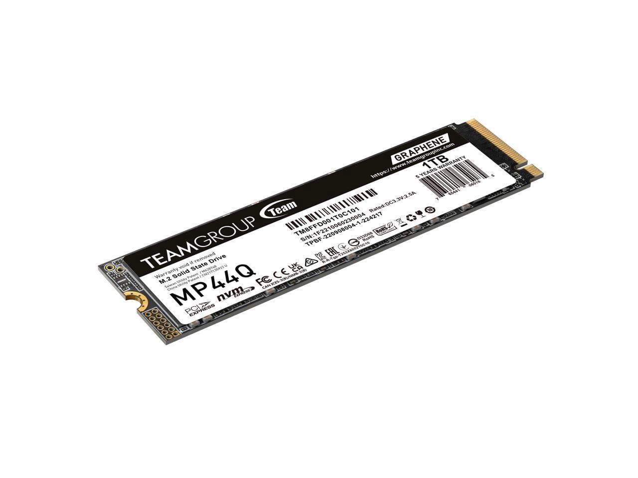 TEAMGROUP MP44Q 1TB PCIe Gen4 x4 M.2 2280 SSD Laptop & Desktop & NUC & NAS compatible, Speed up to 7400MB/s (TM8FFD001T0C101)