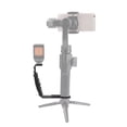 thumbnail image 2 of Handheld L-shaped Gimbal Expansion Bracket Holder with 2 Hot Shoe Mounts Accessory Replacement for DJI OSMO Mobile Smooth 4 Gimbal Stabilizer for Microphone Video Light, 2 of 6
