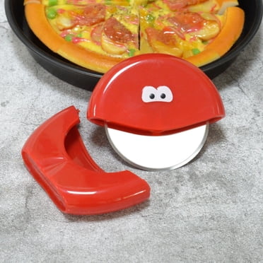 Birdeem Pizza Cutter Wheel,Pizza Cutter Stainless Steel,Stainless Steel Smile Pizza Wheel Cutter Flipping Cutting Roller Knife Cake Baking Tool Pizzaslicer with Lid,Pizza Cutter Stainless Steel