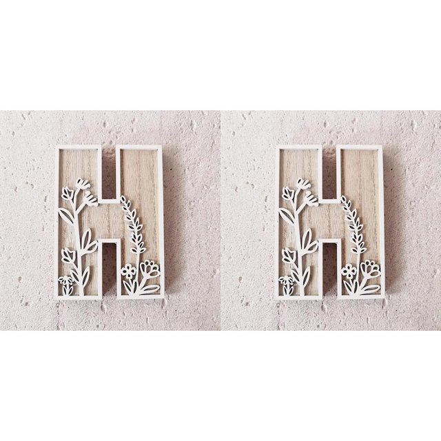5 Inch Wooden Letters for Wall Decoration – for 's Room Craft Projects Name Signs Weddings and Home ,2 Pack