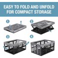 thumbnail image 4 of CleverMade Collapsible Utility Crates, Ocean, 3 Pack, 45L/11 Gal, 66 lbs Capacity, Stackable Containers, Heavy Duty, Space-Saving Baskets,Polypropylene (PP), 4 of 7