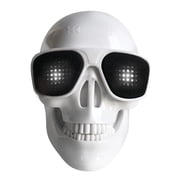 EGNMCR Sound Machine Portable Skeleton Skull Bluetooth Wireless Speaker 15W BT4.0 FM Radio Halloween Wireless Speaker Bluetooth Radio