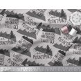 thumbnail image 3 of Soimoi Gray Poly Georgette Fabric Mountains & Text Print Fabric by the Yard 52 Inch Wide, 3 of 5
