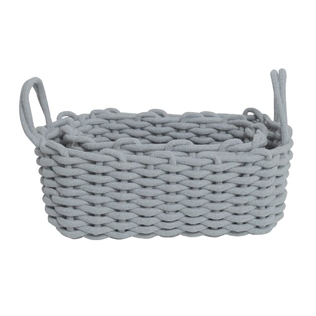 Dog Toy Basket, Cotton Rope Storage Basket, Hand Knitting Nordic Style Desktop Storage Organizer, Bathroom Organizers and Storage Baskets with Handle for Key Toys