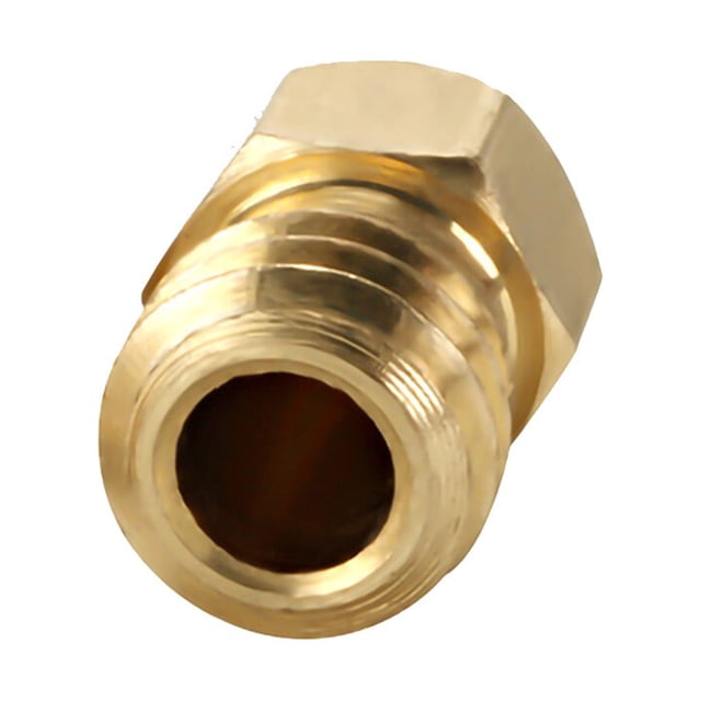 Ruiboury 3D Printer Nozzle Brass Extrude Head Mini Portable Brass Nozzle Firm Printer Thread, 1.0mm/3mm