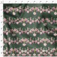 thumbnail image 4 of Soimoi Green Velvet Fabric Flowerpecker & Floral Panel Printed Fabric 1 Yard 58 Inch Wide, 4 of 5