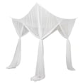 thumbnail image 4 of Abbracc Baldaquin de Poteau de Lit Filet Literie Draperie Housse Draperie de Lit pour Adultes Filles Blanc, 4 of 9