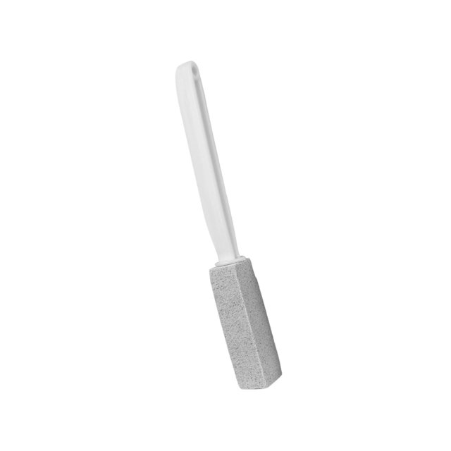 Transemion Pumice Stone Toilets Brush with Handle Grill Feet Rust Care Bath Pool for Gray 20.5cm 1Set