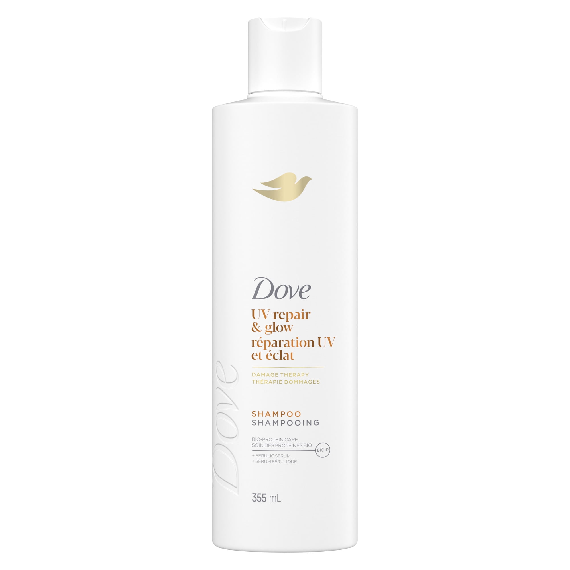 Dove Shampoo UV Repair & Glow Bio-Protein Care + Ferulic Acid, 355 ml