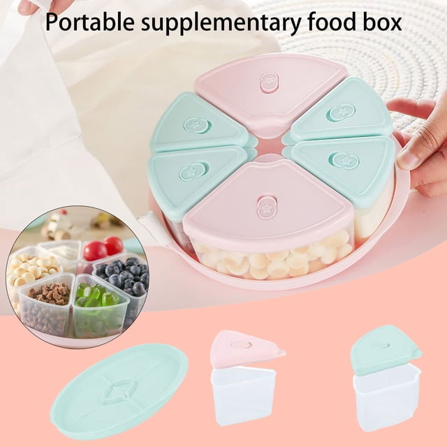 Airtight Food Storage Container with Lid, Stackable BPA-Free Snack Fruit Organizer, Microwave-Safe Fresh-Keeping Box for Kitchen Office Travel, Space-Saving Solution