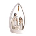 thumbnail image 3 of jifeng Nativity Scene Figurine Christmas Desktop Statue Religious Gift Gift Jesus Birth White, 3 of 9