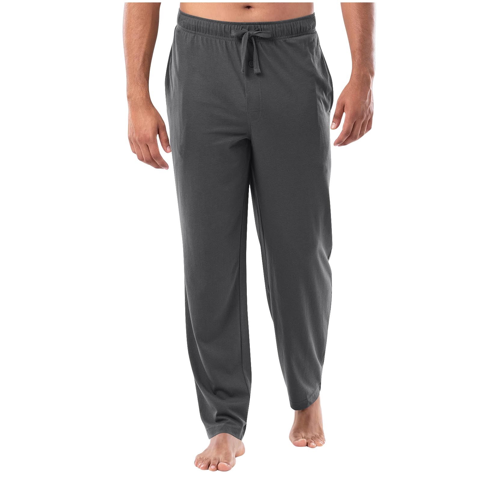 Mgmyaa Men's Lightweight Pajama Pants Soft Lounge Sleep Joggers Adjustable Drawstring & Pockets All-Season Sleepwear