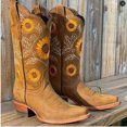 thumbnail image 2 of Western Boots Chunky Heel Embroidered Cowboy Boots Square Toe Boots for Women, 2 of 10