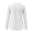 thumbnail image 5 of Jsaierl 2024 Automne Chemises en Dentelle pour Femmes Manches Longues Blouses Unies Confortables Col Rond Chandail Décontracté Mode Hauts pour Dames, 5 of 5