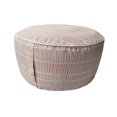 thumbnail image 1 of IH Casa Decor Cross Stripes Outdoor Inflatable Pouf Peach, 1 of 3