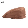 thumbnail image 1 of Chef Hat Unisex Beret Geometric Pattern Duck Mouth Style Men Women Pure Color Short Brim Chef Hat for Baker, 1 of 6