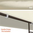 thumbnail image 3 of Gazebo Top Replacement Outdoor Patio Umbrella Cover Waterproof Replacement Top Polyester Sunshade Canopy, Beige, 3 of 9