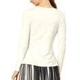 thumbnail image 3 of Allegra K Women's Dressy Cardigan Sweaters Tie Front Draped Ruffle Knit Cardigans XS White, 3 of 8