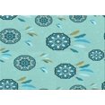 thumbnail image 1 of Ahgly Tapis Rectangulaire Lavable en Machine Intérieur Transitionnel Vert Écume de Mer, 2 Pieds x 5 Pieds, 1 of 7