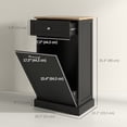 thumbnail image 3 of HOMCOM Armoire à Déchets Basculante, Armoire à Poubelle Dissimulée avec Tiroir, 3 of 10