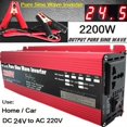 thumbnail image 2 of Pure Sine Wave Inverter DC 12v/24v 1000W 1600W 2000W 3000W Portable Power Bank Converter Solar Inverter, 2 of 7